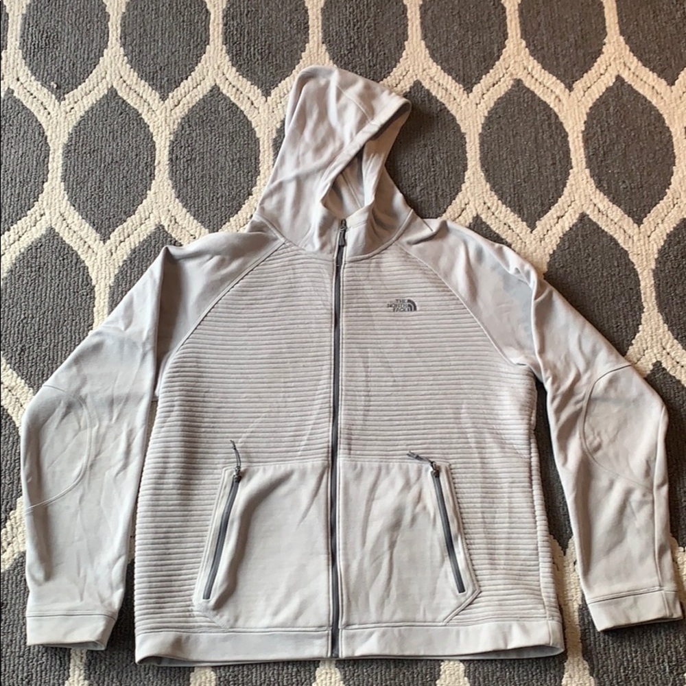 Gray NorthFace Zip-Up Hoodie